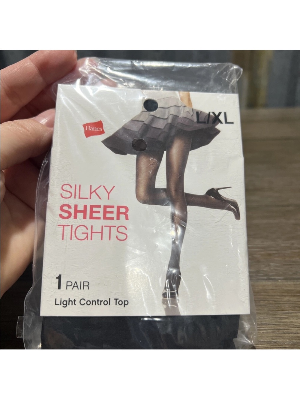 Hanes Silky Sheer Tights in Black